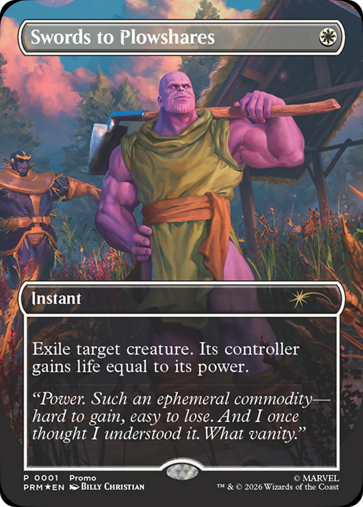 Swords to Plowshares (Borderless) (Magazine Insert) [Media Promos] | Gear Gaming Fayetteville