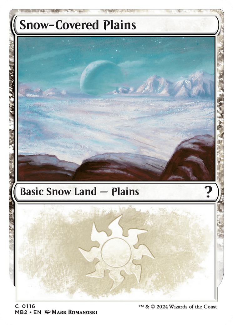 Snow-Covered Plains (White Border) [Mystery Booster 2] | Gear Gaming Fayetteville