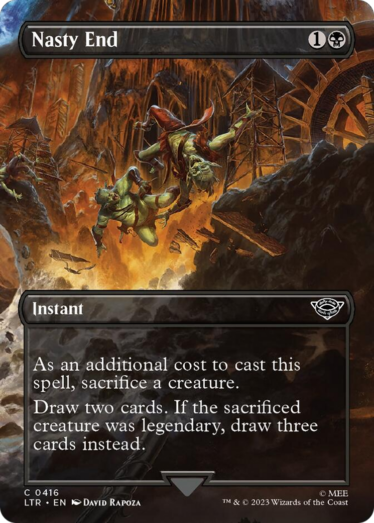 Nasty End (Borderless Alternate Art) [The Lord of the Rings: Tales of Middle-Earth] | Gear Gaming Fayetteville