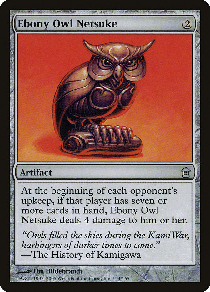 Ebony Owl Netsuke [Saviors of Kamigawa] | Gear Gaming Fayetteville