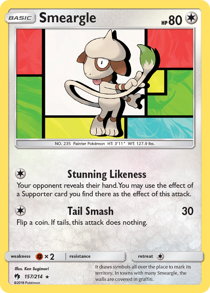 Smeargle (157/214) [Sun & Moon: Lost Thunder] | Gear Gaming Fayetteville