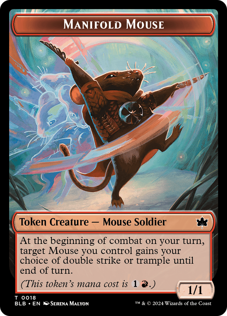 Sword // Manifold Mouse Double-Sided Token [Bloomburrow Tokens] | Gear Gaming Fayetteville