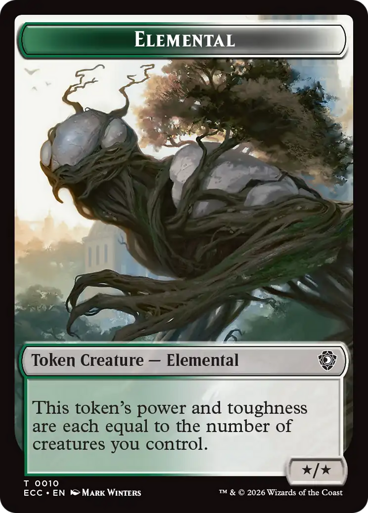 Rhino Warrior // Elemental (0010) Double-Sided Token [Lorwyn Eclipsed Tokens] | Gear Gaming Fayetteville