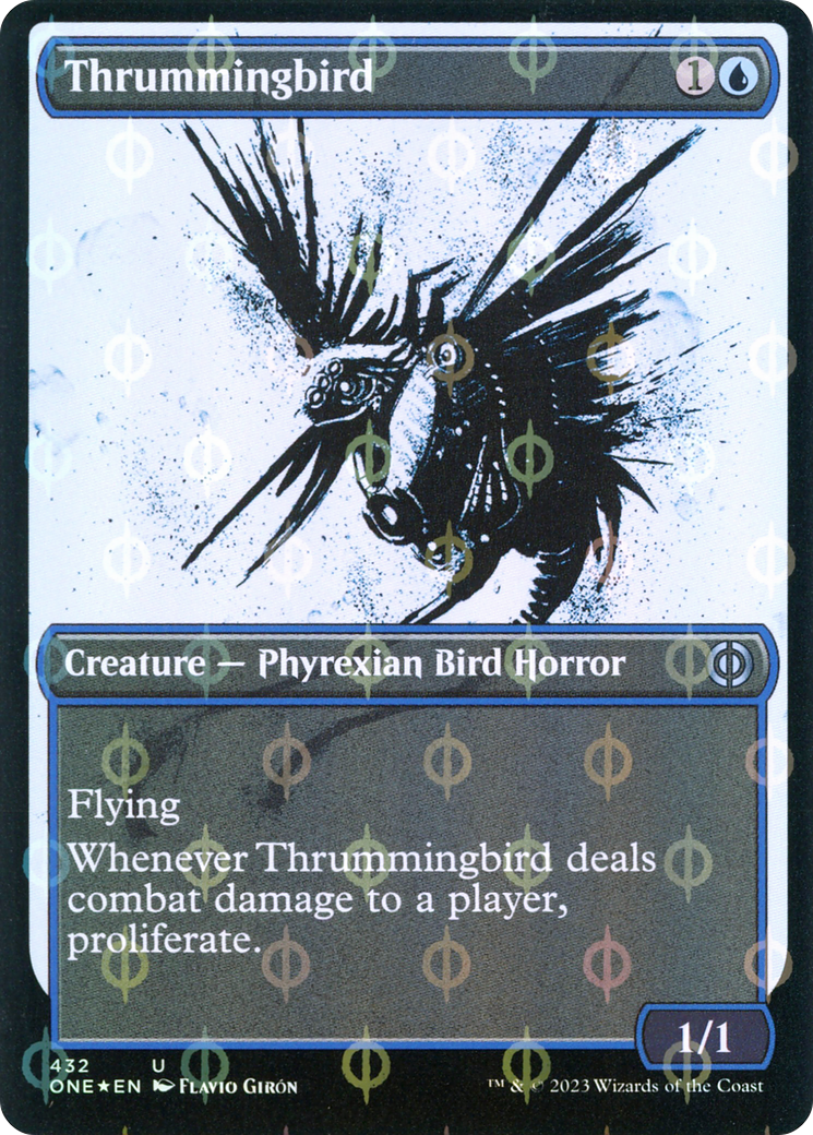 Thrummingbird (Showcase Ichor Step-and-Compleat Foil) [Phyrexia: All Will Be One] | Gear Gaming Fayetteville