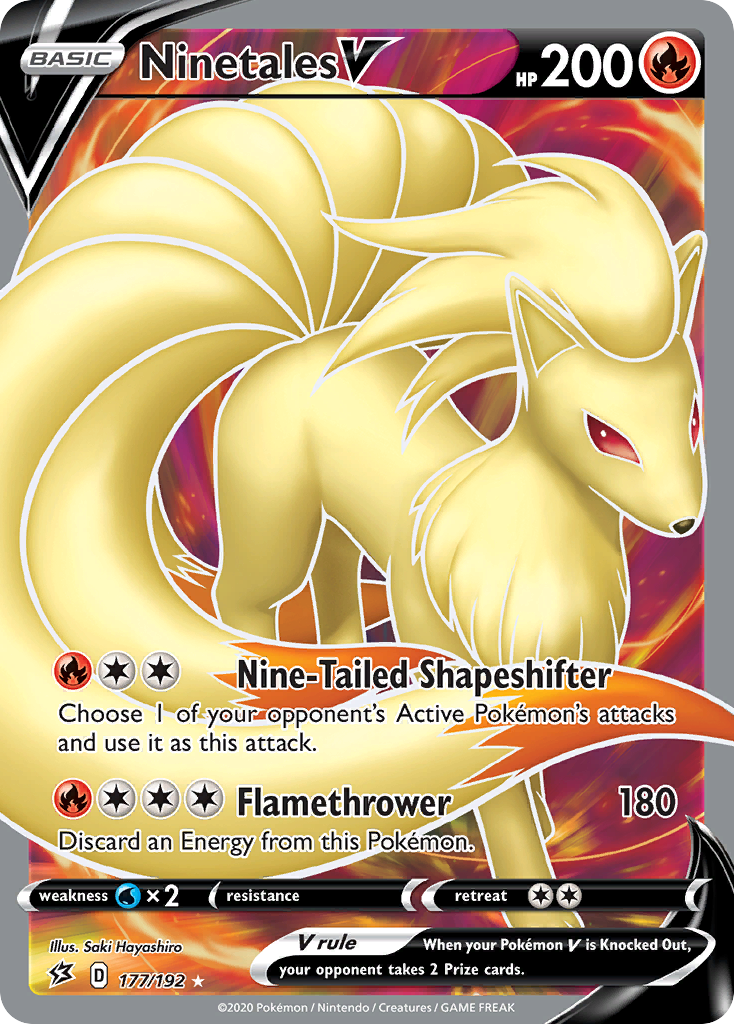 Ninetales V (177/192) [Sword & Shield: Rebel Clash] | Gear Gaming Fayetteville