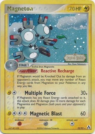 Magneton (22/92) (Stamped) [EX: Legend Maker] | Gear Gaming Fayetteville