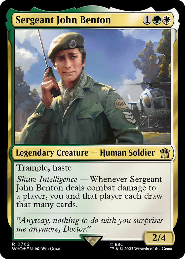 Sergeant John Benton (Surge Foil) [Doctor Who] | Gear Gaming Fayetteville