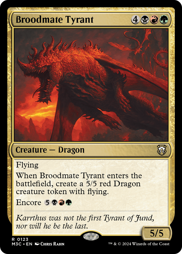 Broodmate Tyrant (Extended Art) (Ripple Foil) [Modern Horizons 3 Commander] | Gear Gaming Fayetteville