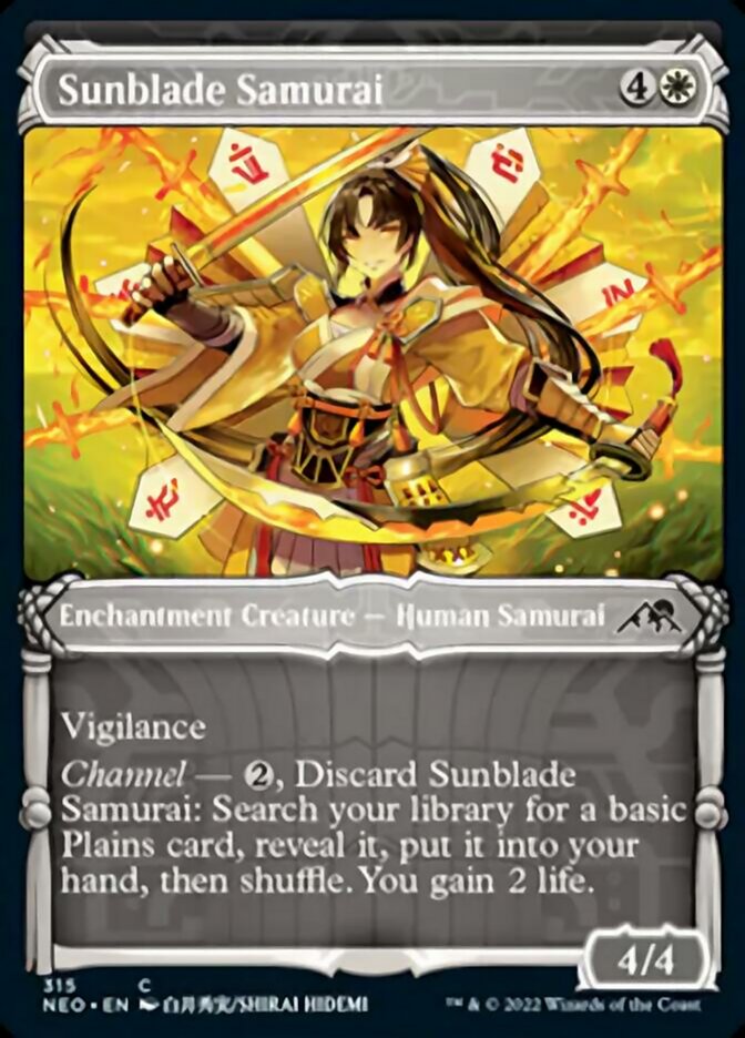 Sunblade Samurai (Showcase Samurai) [Kamigawa: Neon Dynasty] | Gear Gaming Fayetteville