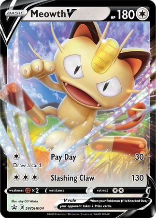 Meowth V (SWSH004) [Sword & Shield: Black Star Promos] | Gear Gaming Fayetteville