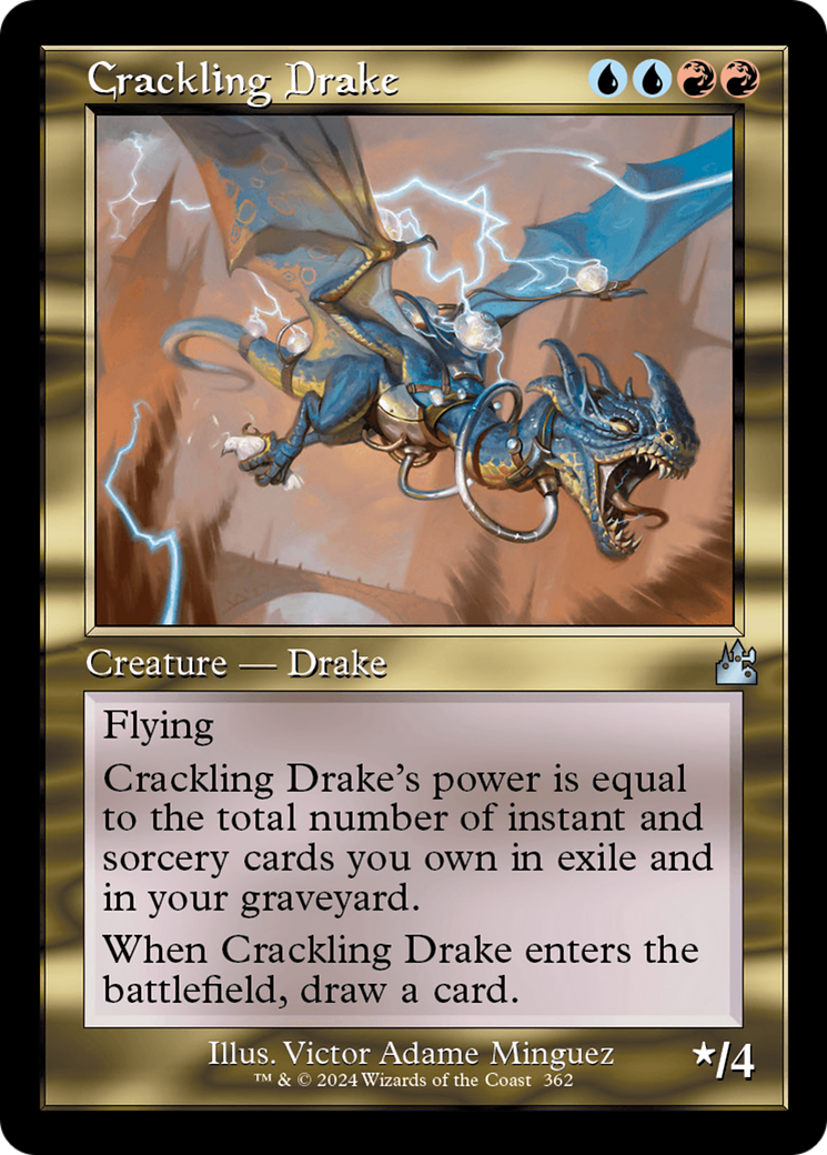 Crackling Drake (Retro Frame) [Ravnica Remastered] | Gear Gaming Fayetteville