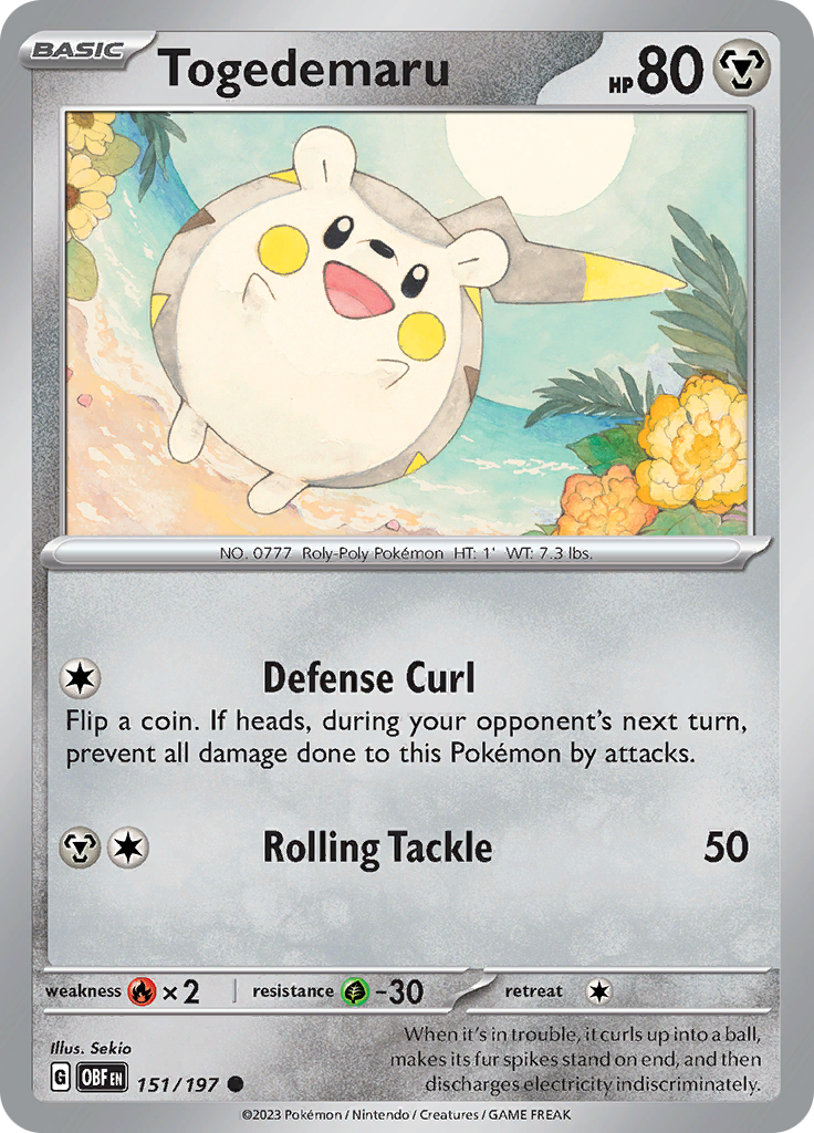 Togedemaru (151/197) [Scarlet & Violet: Obsidian Flames] | Gear Gaming Fayetteville