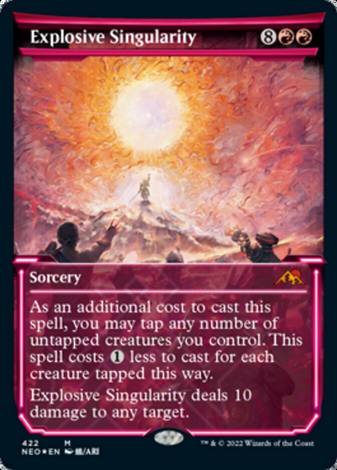 Explosive Singularity (Showcase) (Foil Etched) [Kamigawa: Neon Dynasty] | Gear Gaming Fayetteville