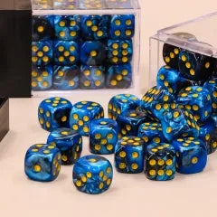 (Blue + Black) 12mm D6 block of 36 dice | Gear Gaming Fayetteville