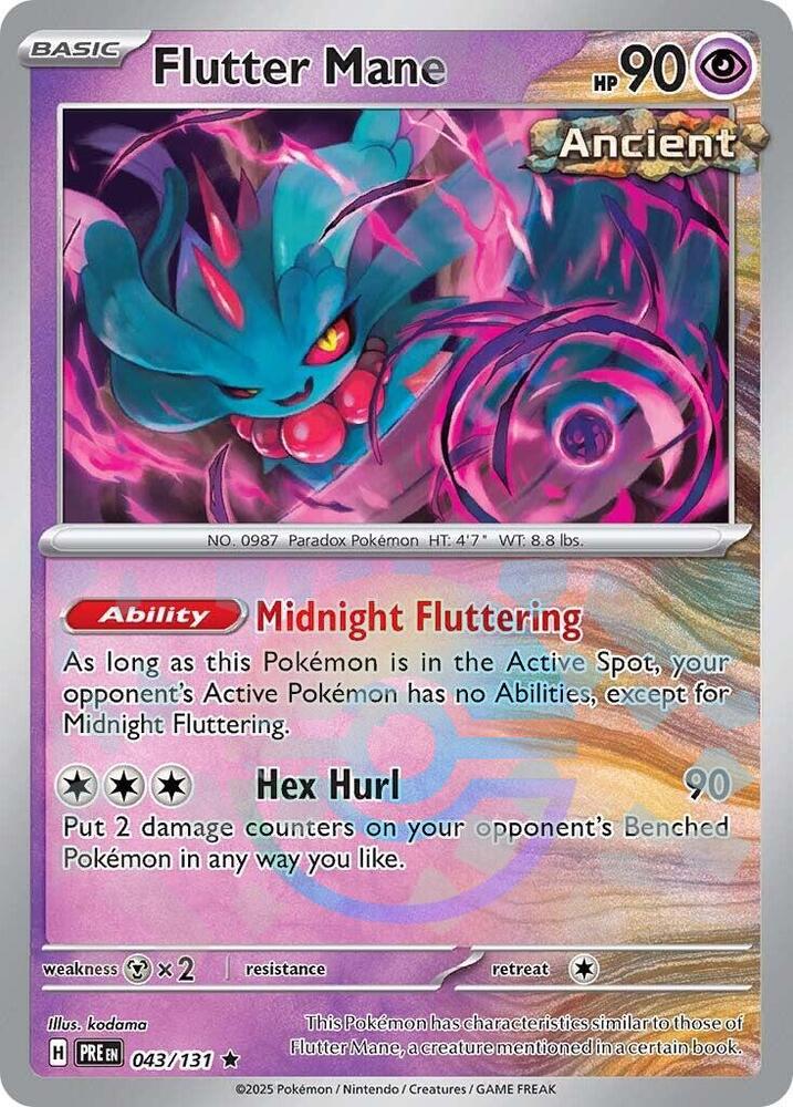 Flutter Mane (043/131) (Poke Ball Pattern) [Scarlet & Violet: Prismatic Evolutions] | Gear Gaming Fayetteville