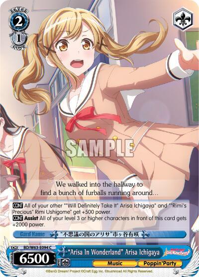 "Arisa In Wonderland" Arisa Ichigaya - [BanG Dream! Girls Band Party! Vol.2] | Gear Gaming Fayetteville