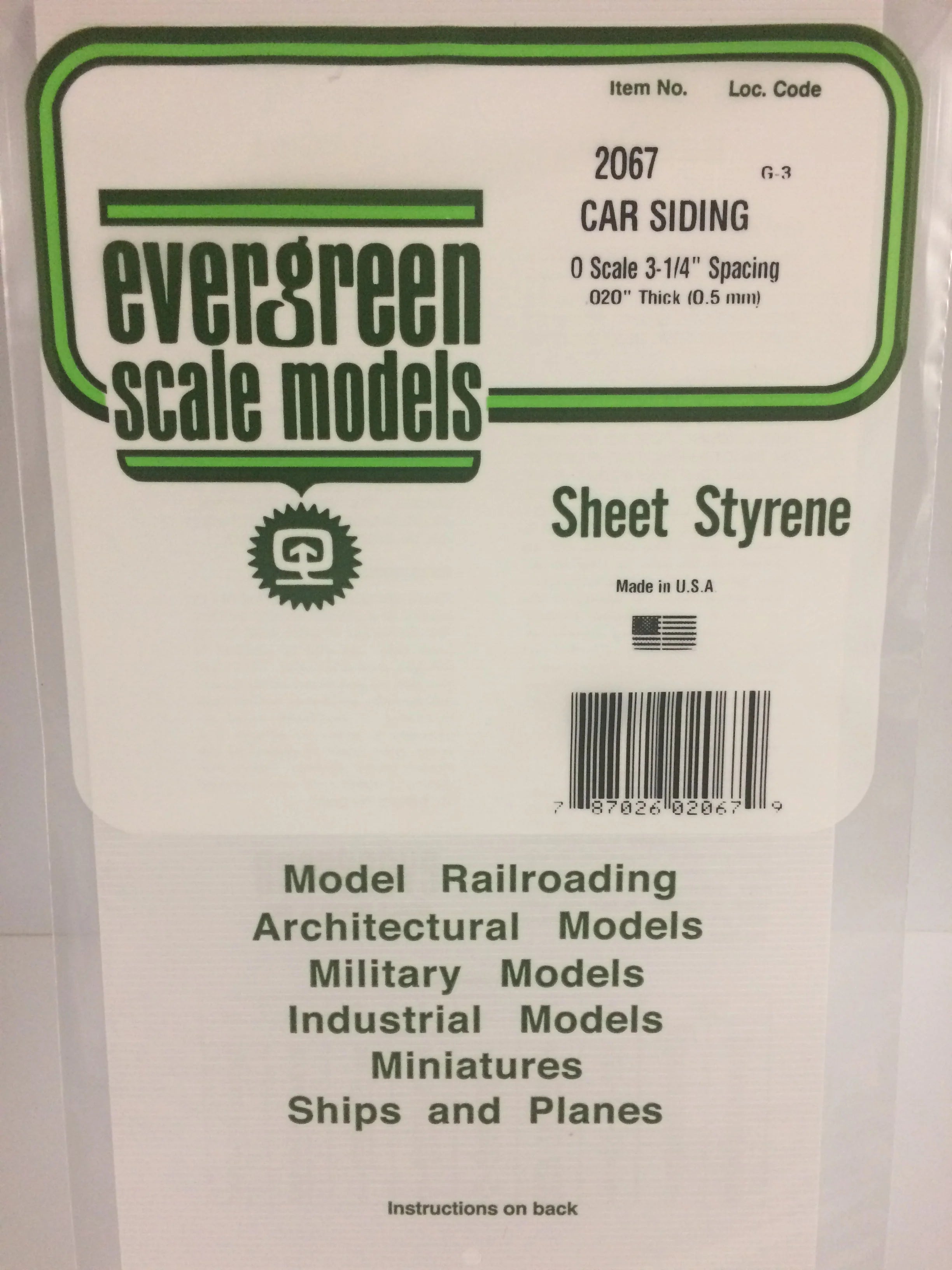2067 - .067" OPAQUE WHITE POLYSTYRENE O SCALE FREIGHT CAR SIDING | Gear Gaming Fayetteville