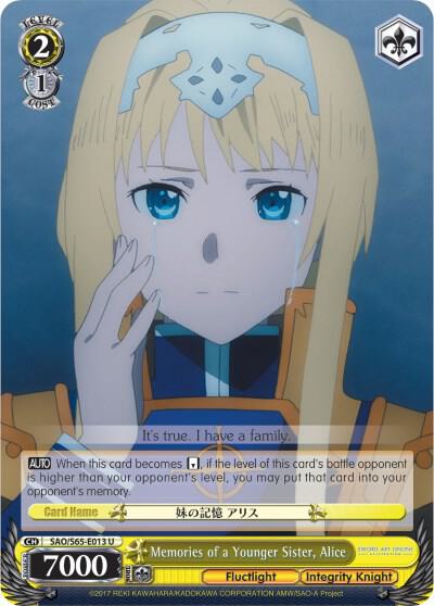 Memories of a Younger Sister, Alice - [Sword Art Online -Alicization-] | Gear Gaming Fayetteville