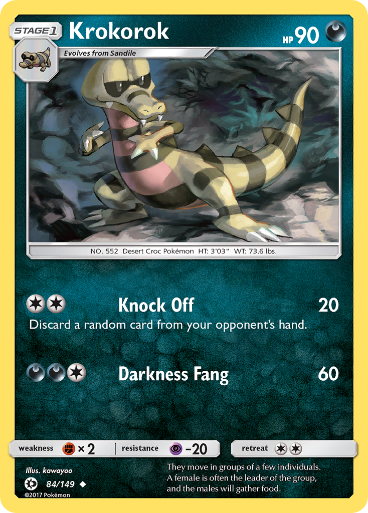 Krokorok (84/149) [Sun & Moon: Base Set] | Gear Gaming Fayetteville