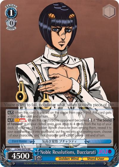 Noble Resolutions, Bucciarati - [JoJo's Bizarre Adventure: Golden Wind] | Gear Gaming Fayetteville