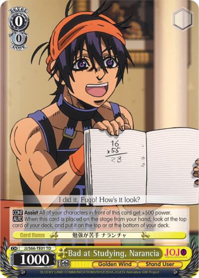 Bad at Studying, Narancia - [JoJo's Bizarre Adventure: Golden Wind] | Gear Gaming Fayetteville