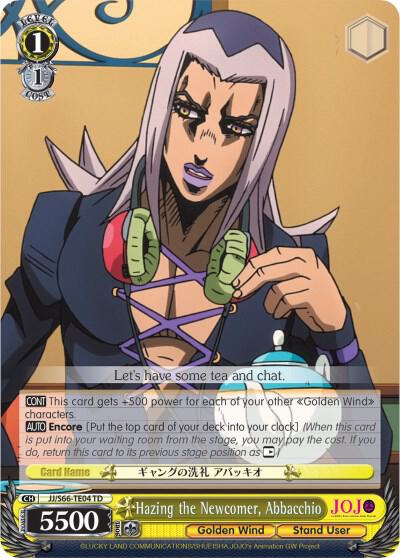 Hazing the Newcomer, Abbacchio - [JoJo's Bizarre Adventure: Golden Wind] | Gear Gaming Fayetteville