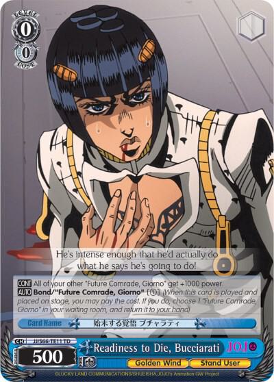Readiness to Die, Bucciarati - [JoJo's Bizarre Adventure: Golden Wind] | Gear Gaming Fayetteville