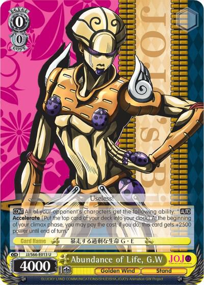 Abundance of Life, G.W - [JoJo's Bizarre Adventure: Golden Wind] | Gear Gaming Fayetteville
