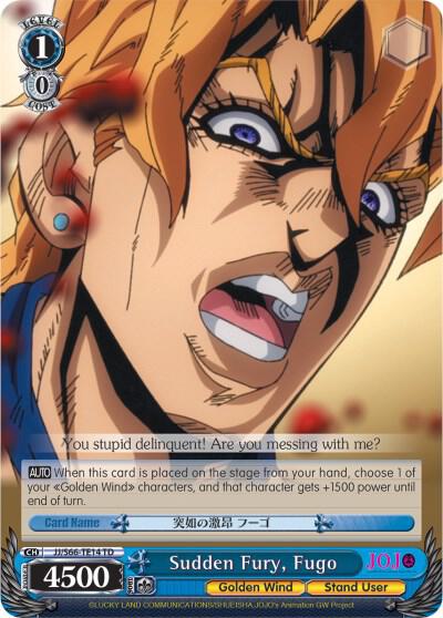 Sudden Fury, Fugo - [JoJo's Bizarre Adventure: Golden Wind] | Gear Gaming Fayetteville