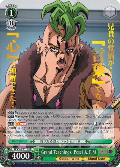Grand Teachings, Pesci & F.M (JJR) (Gold Stamp) - [JoJo's Bizarre Adventure: Golden Wind] | Gear Gaming Fayetteville