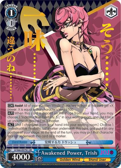 Awakened Power, Trish (JJR) (Gold Stamp) - [JoJo's Bizarre Adventure: Golden Wind] | Gear Gaming Fayetteville
