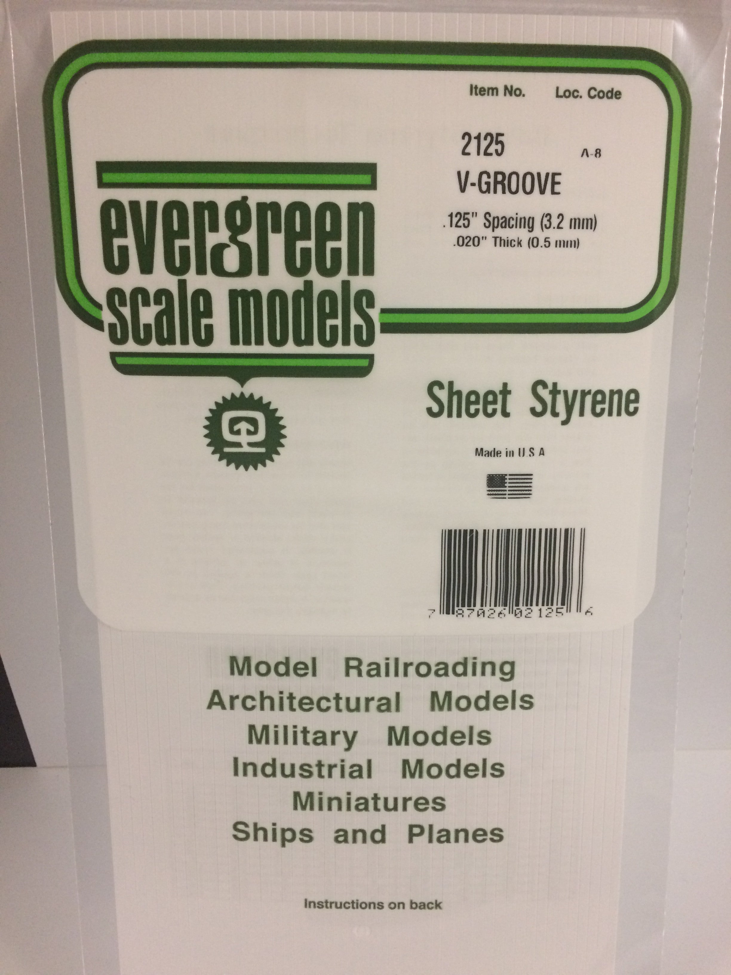 2125 - .125" OPAQUE WHITE POLYSTYRENE V GROOVE SIDING | Gear Gaming Fayetteville