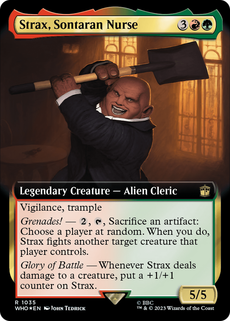 Strax, Sontaran Nurse (Extended Art) (Surge Foil) [Doctor Who] | Gear Gaming Fayetteville