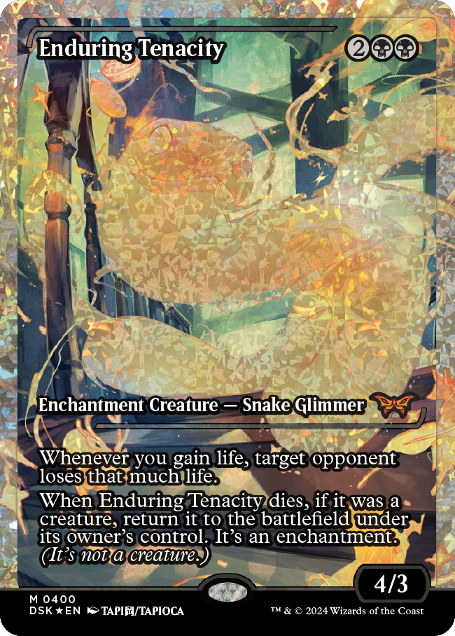 Enduring Tenacity (Japan Showcase Fracture Foil) [Duskmourn: House of Horror] | Gear Gaming Fayetteville