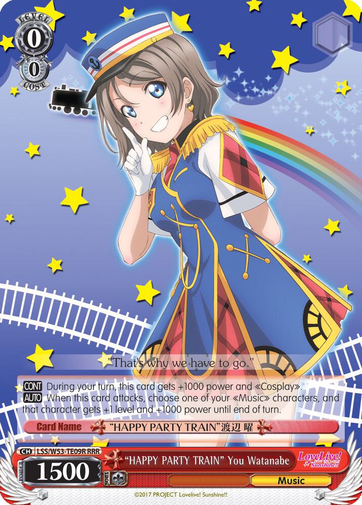 "HAPPY PARTY TRAIN" You Watanabe (RRR) - [Love Live! Sunshine!! Extra Booster] | Gear Gaming Fayetteville