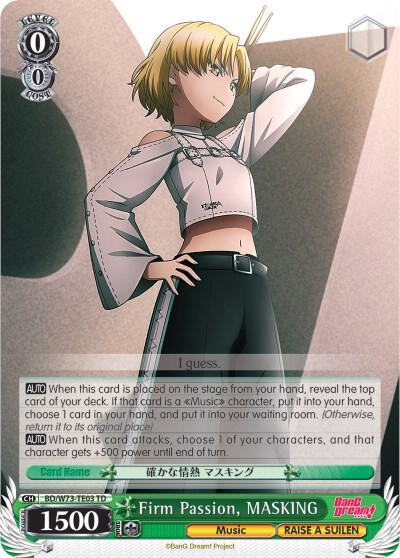 Firm Passion, MASKING - [BanG Dream! Vol.2] | Gear Gaming Fayetteville