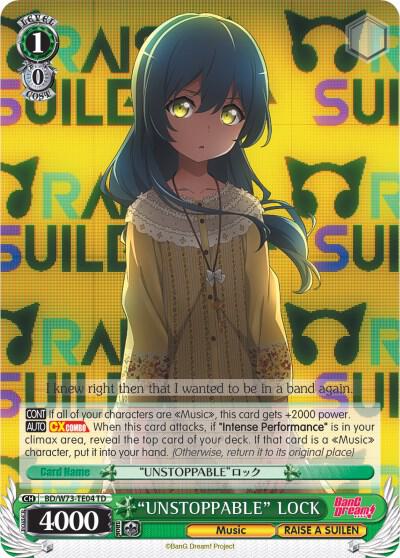 "UNSTOPPABLE" LOCK - [BanG Dream! Vol.2] | Gear Gaming Fayetteville