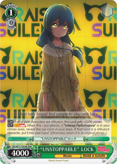 "UNSTOPPABLE" LOCK (RRR) - [BanG Dream! Vol.2] | Gear Gaming Fayetteville