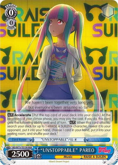 "UNSTOPPABLE" PAREO (RRR) - [BanG Dream! Vol.2] | Gear Gaming Fayetteville