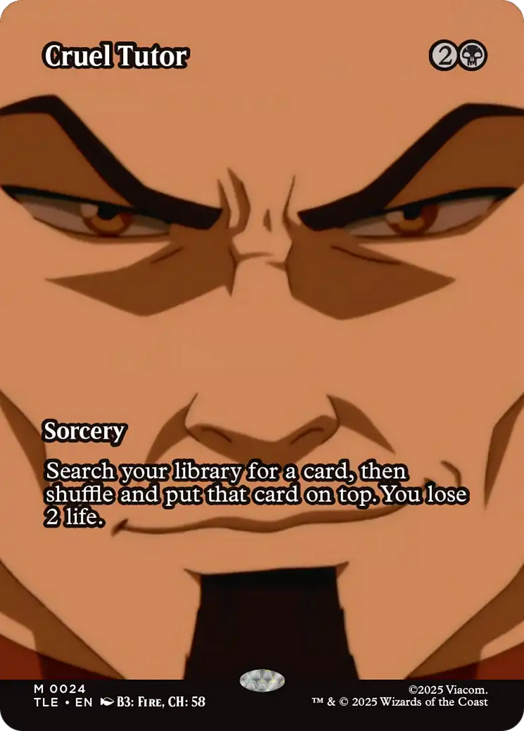 Cruel Tutor (Borderless) [Avatar: The Last Airbender: Eternal-Legal] | Gear Gaming Fayetteville