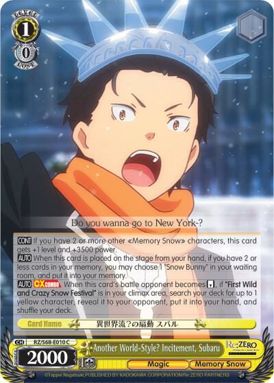 Another World-Style? Incitement, Subaru - [Re:ZERO Memory Snow] | Gear Gaming Fayetteville