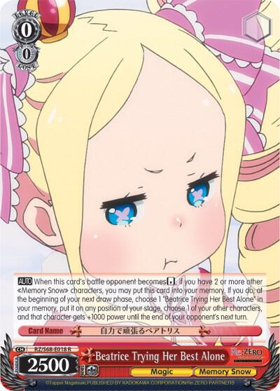 Beatrice Trying Her Best Alone - [Re:ZERO Memory Snow] | Gear Gaming Fayetteville
