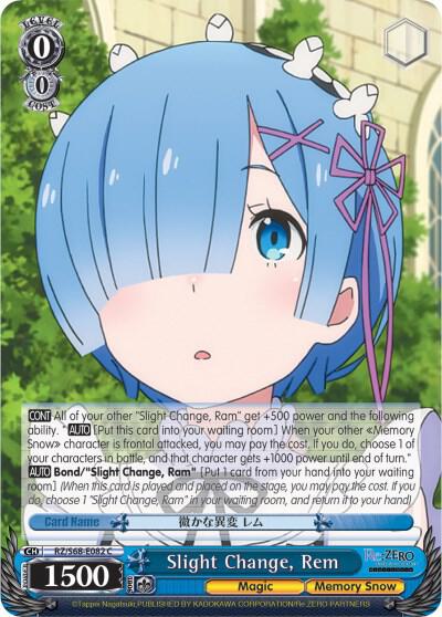 Slight Change, Rem - [Re:ZERO Memory Snow] | Gear Gaming Fayetteville