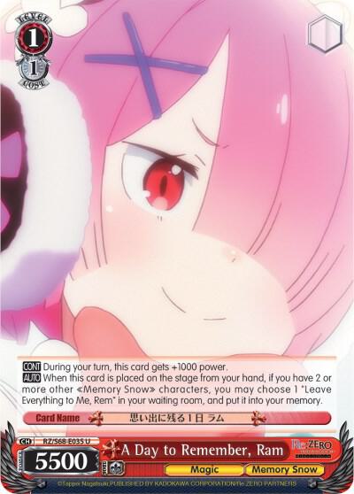 A Day to Remember, Ram - [Re:ZERO Memory Snow] | Gear Gaming Fayetteville