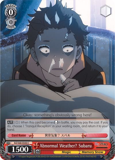 Abnormal Weather? Subaru - [Re:ZERO Memory Snow] | Gear Gaming Fayetteville