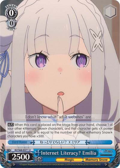 Internet Literacy? Emilia - [Re:ZERO Memory Snow] | Gear Gaming Fayetteville