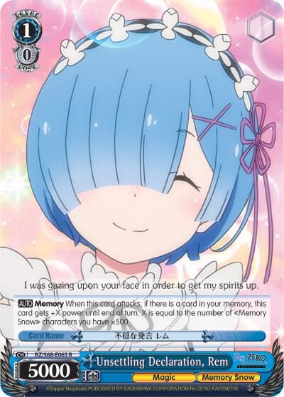 Unsettling Declaration, Rem - [Re:ZERO Memory Snow] | Gear Gaming Fayetteville