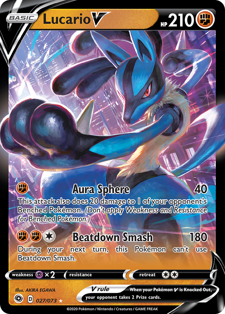 Lucario V (027/073) [Sword & Shield: Champion's Path] | Gear Gaming Fayetteville