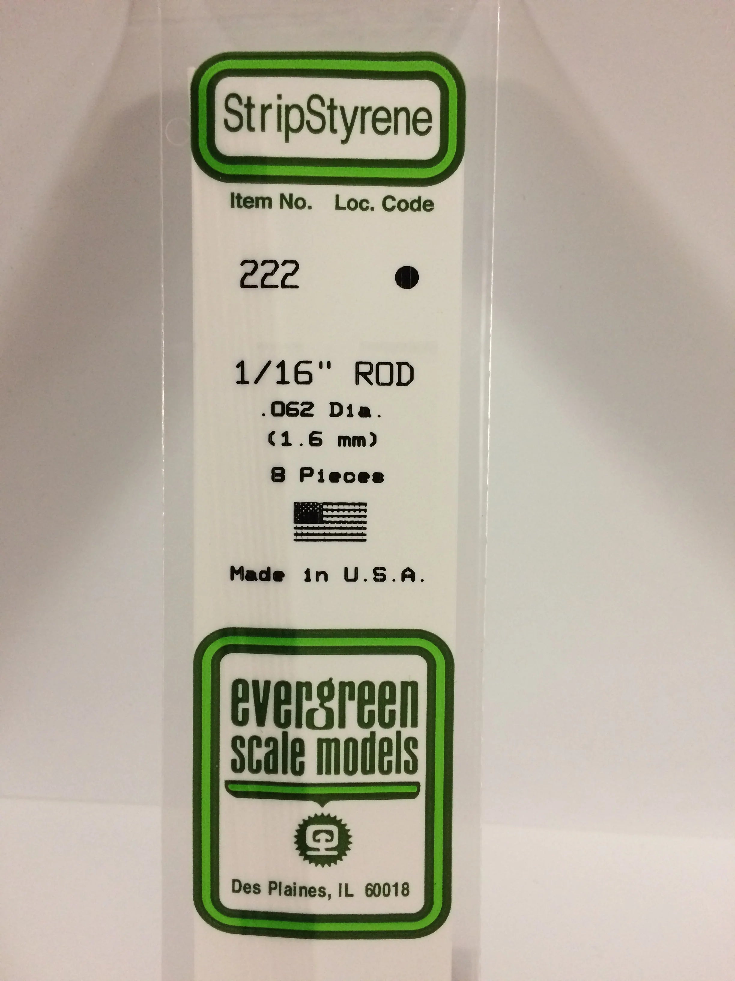 222 - .062" (1.6mm) OD WHITE POLYSTYRENE ROD | Gear Gaming Fayetteville