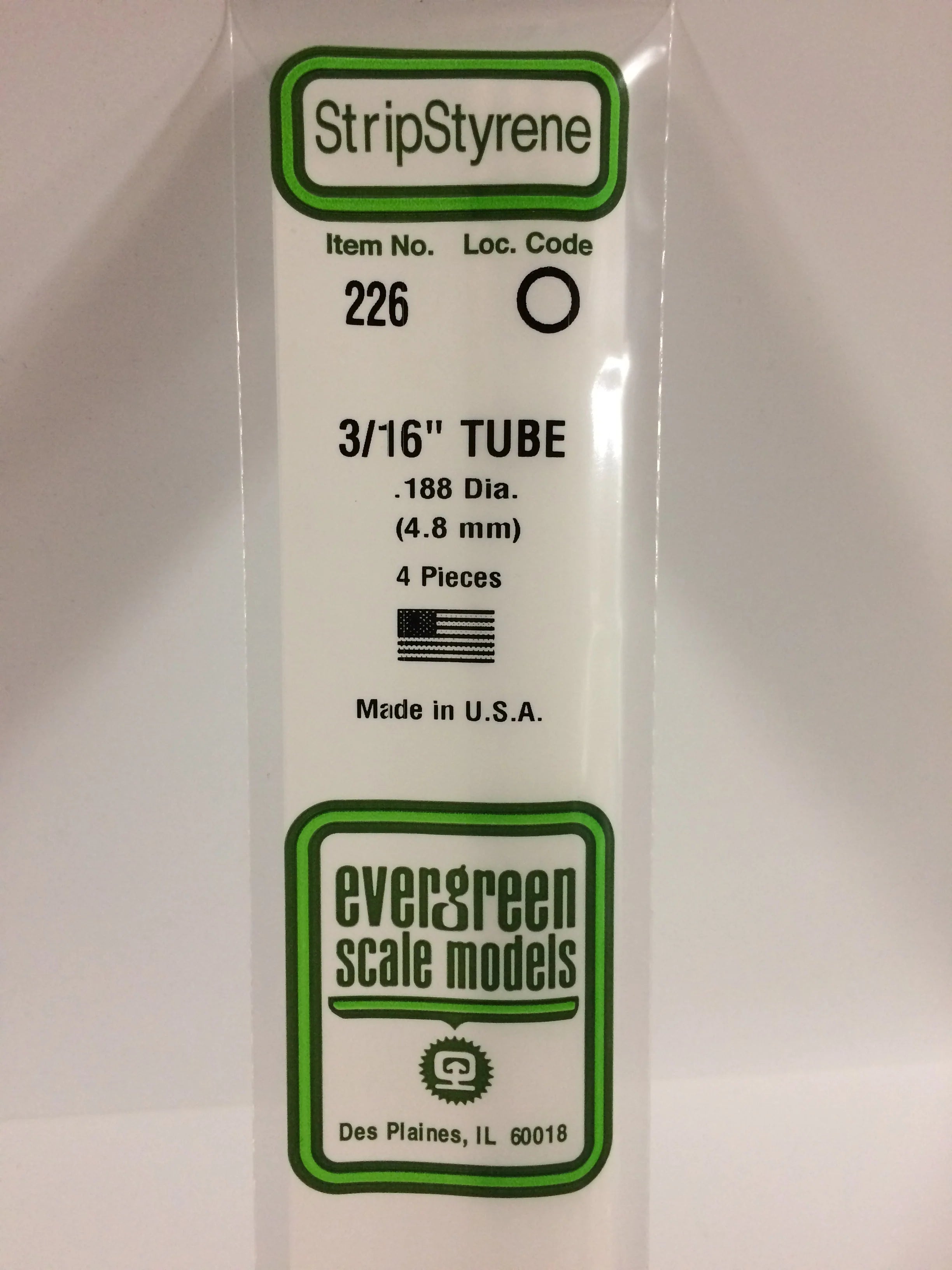 226 - .188" (4.8mm) OD OPAQUE WHITE POLYSTYRENE TUBING | Gear Gaming Fayetteville